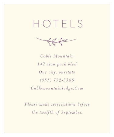Gilded Wreath Accommodation Cards