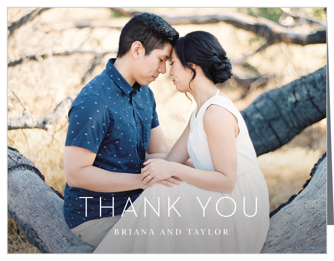 Gilded Wreath Wedding Thank You Cards