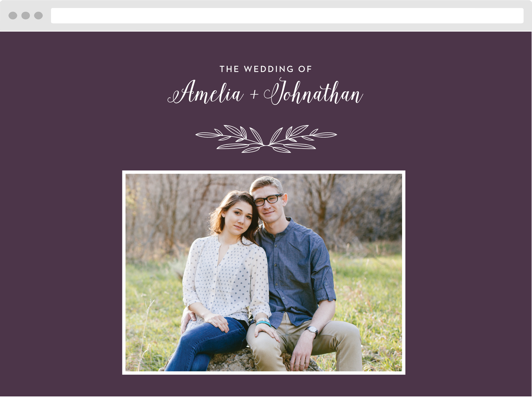 Wreath of Love Wedding Website