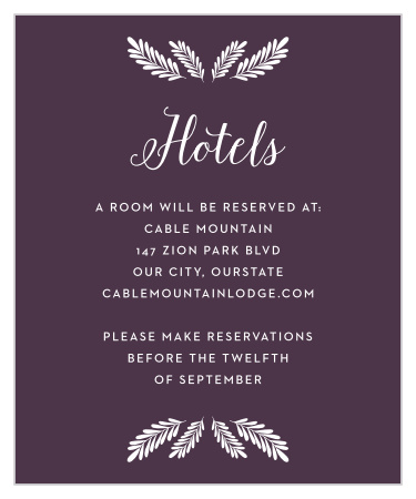Wreath of Love Accommodation Cards