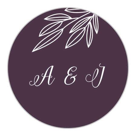 Wreath of Love Wedding Stickers
