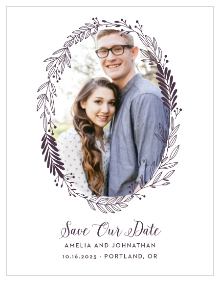 Sending out our Wreath of Love Save-the-Date Cards is an adorable way to let your friends and family know that your wedding is coming up.