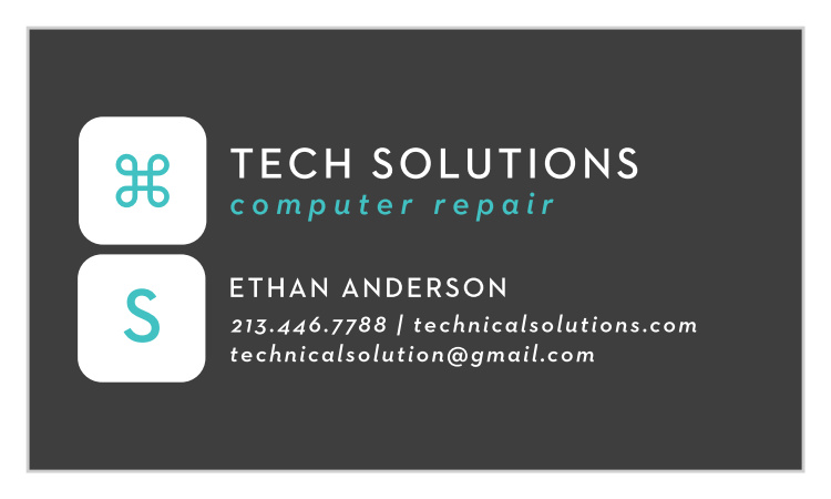 Computer Repair Business Cards