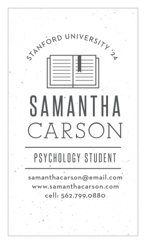 You'll be sure stand out with our dignified and refined University Book Business Cards.
