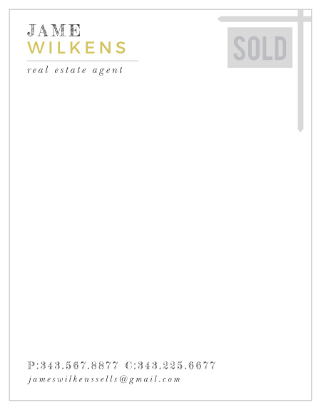 Sold Sign Business Stationery