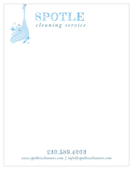 Spotless Cleaners Business Stationery