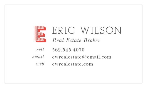 Minimal Monogram Business Cards