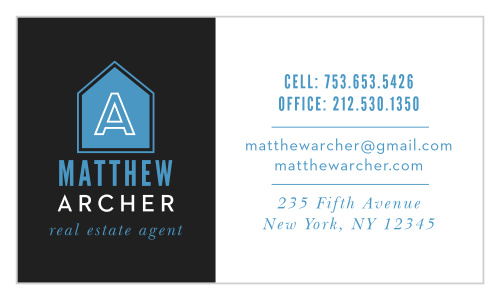 Initialed Logo Business Cards