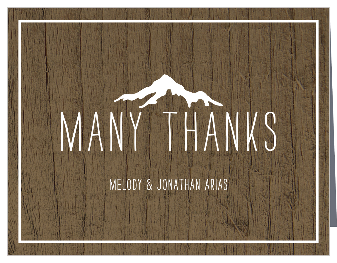 Rustic Union Wedding Thank You Cards