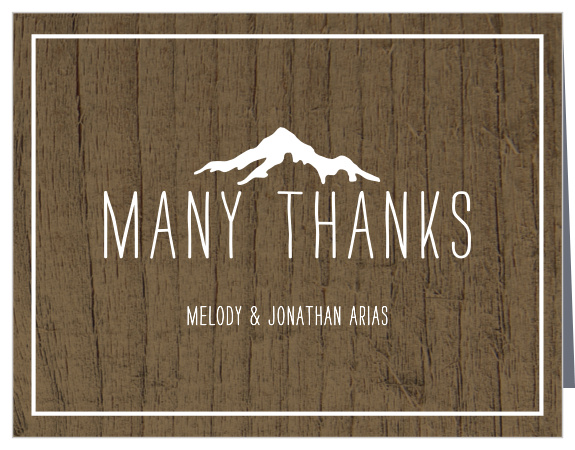 Rustic Union Wedding Thank You Cards