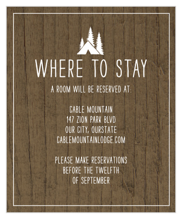 Rustic Union Accommodation Cards