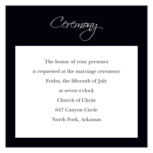 Forever Modern Ceremony Cards