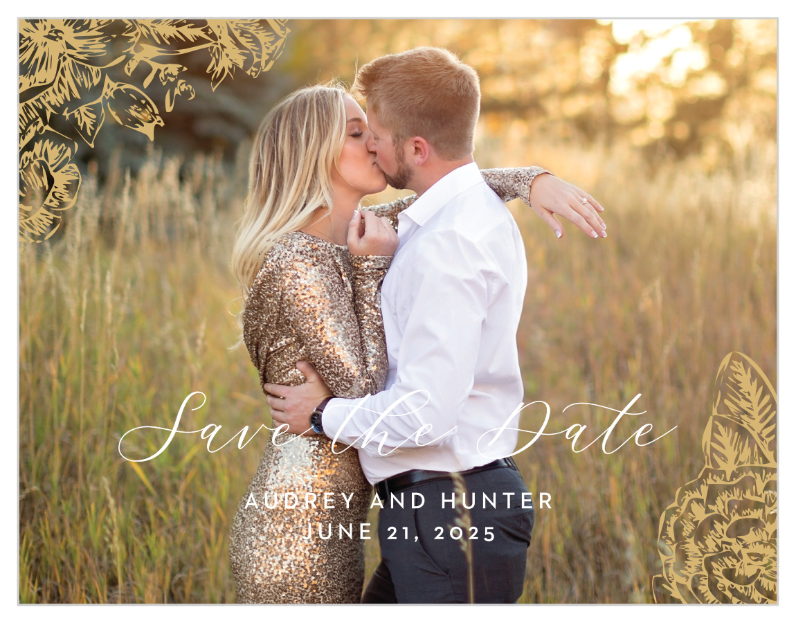 Golden Wildflowers Save the Date Magnets