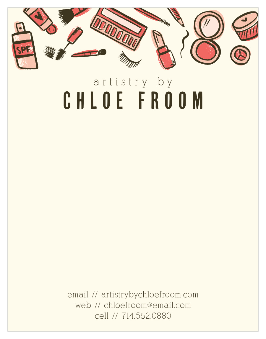 Doodled Cosmetics Business Stationery