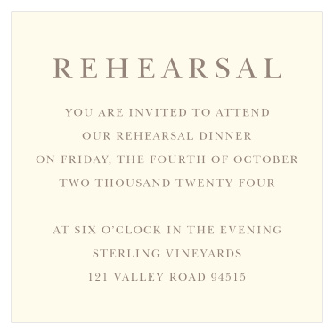 Foliage Arch Rehearsal Cards