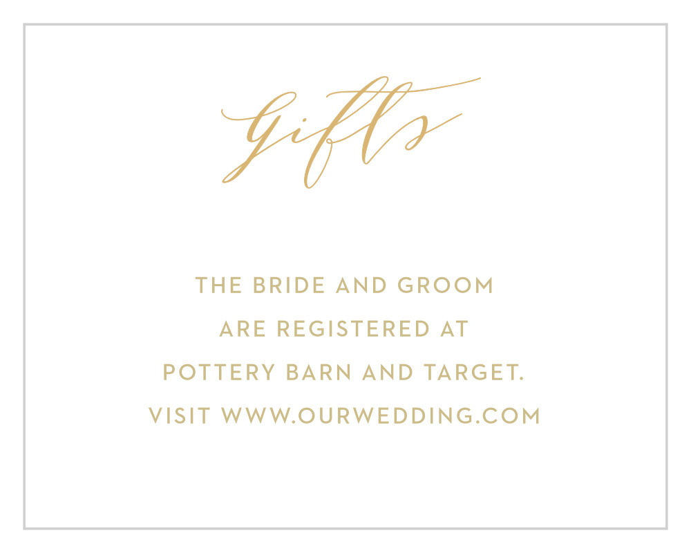 Golden Wildflowers Registry Cards