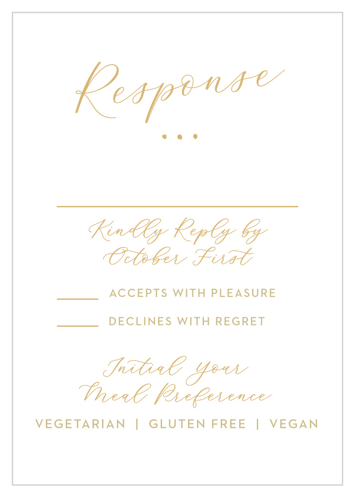 Golden Wildflowers Response Cards