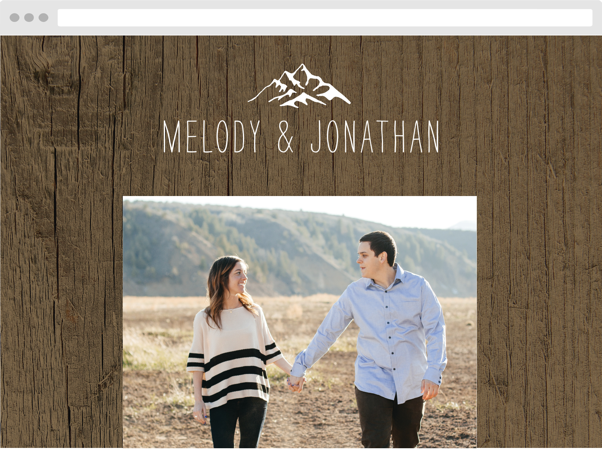 Rustic Union Wedding Website