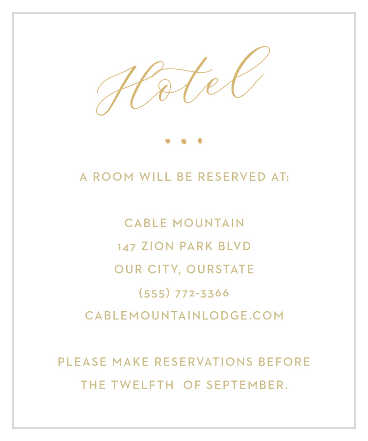 Golden Wildflowers Accommodation Cards