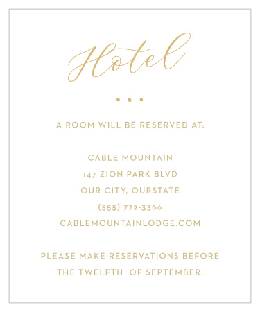 Golden Wildflowers Accommodation Cards