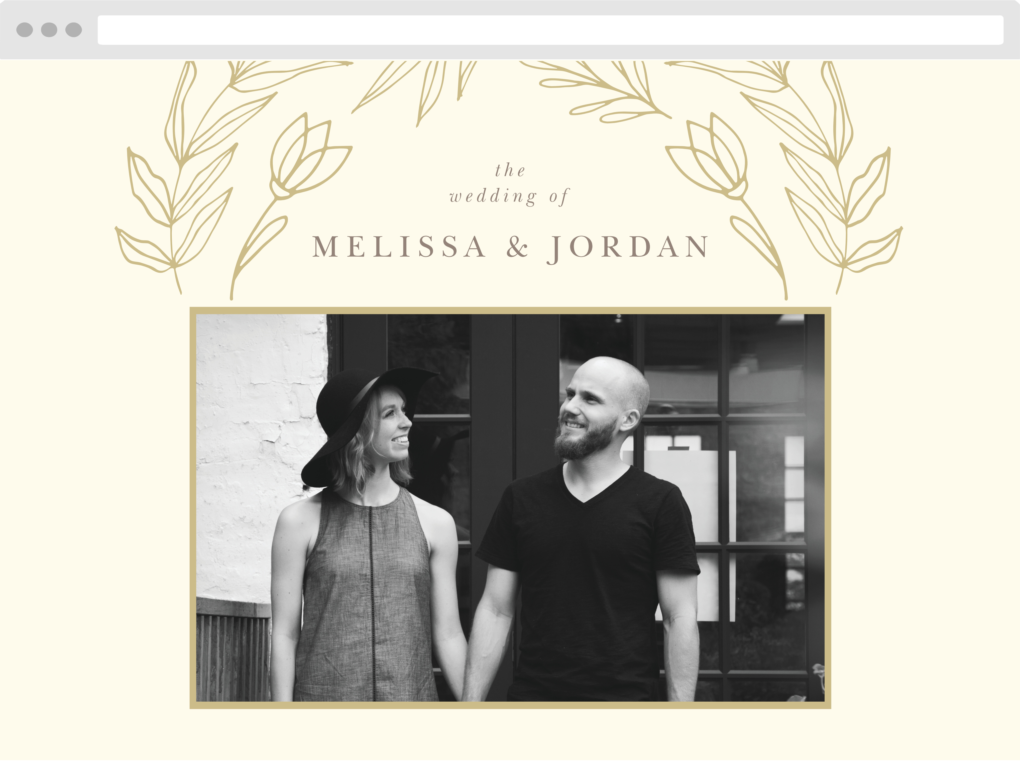 Foliage Arch Wedding Website