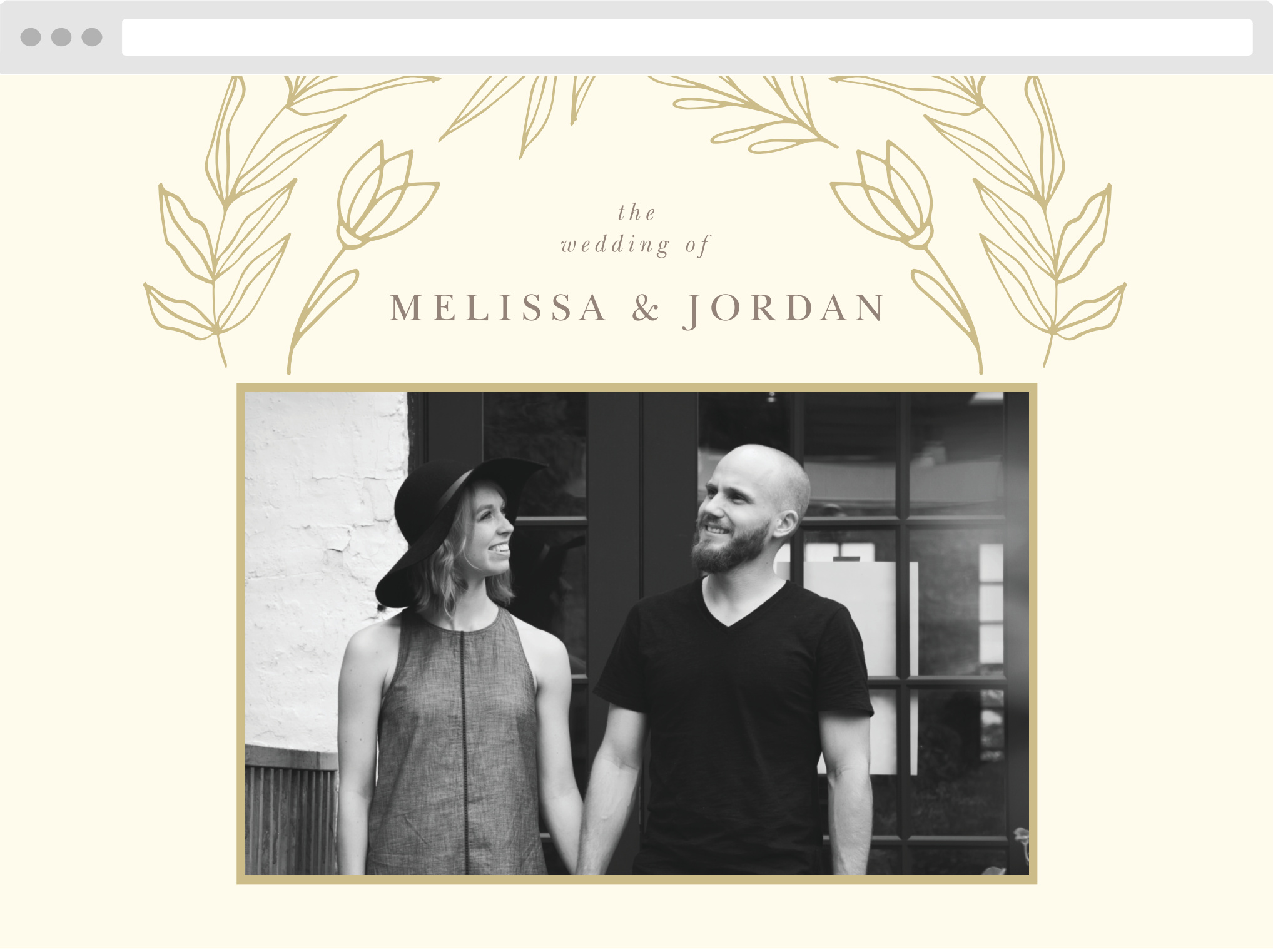 Foliage Arch Wedding Website