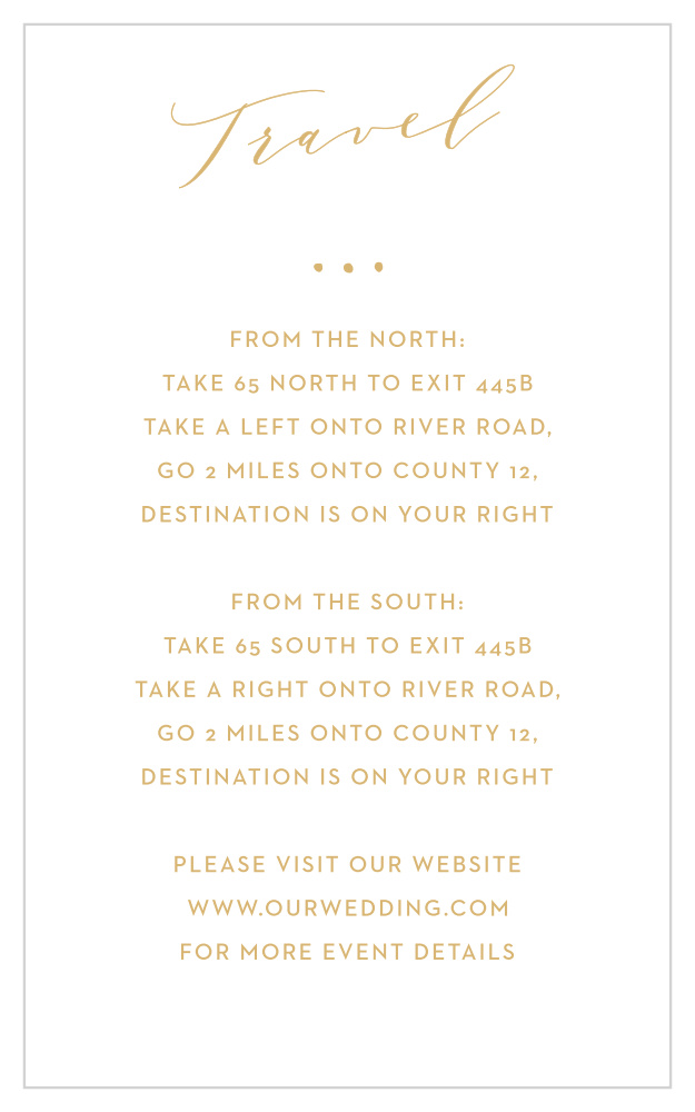 Golden Wildflowers Direction Cards