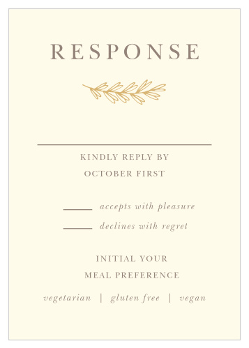 Foliage Arch Response Cards