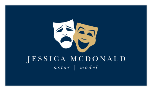 You'll be sure stand out with our dignified Masks of Acting Business Cards.