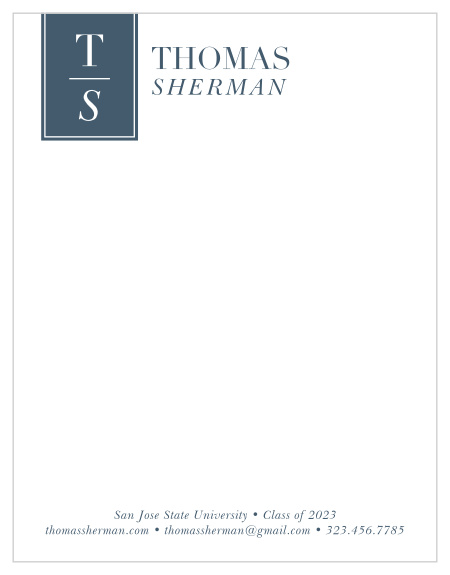 The perfect addition to your handwritten notes to potential employers is our Student Banner Business Stationeries.