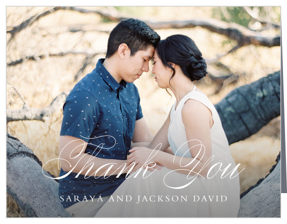 Rustic Ampersand Wedding Thank You Cards