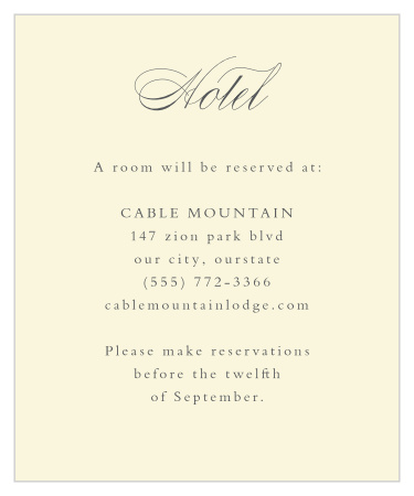 Rustic Ampersand Accommodation Cards