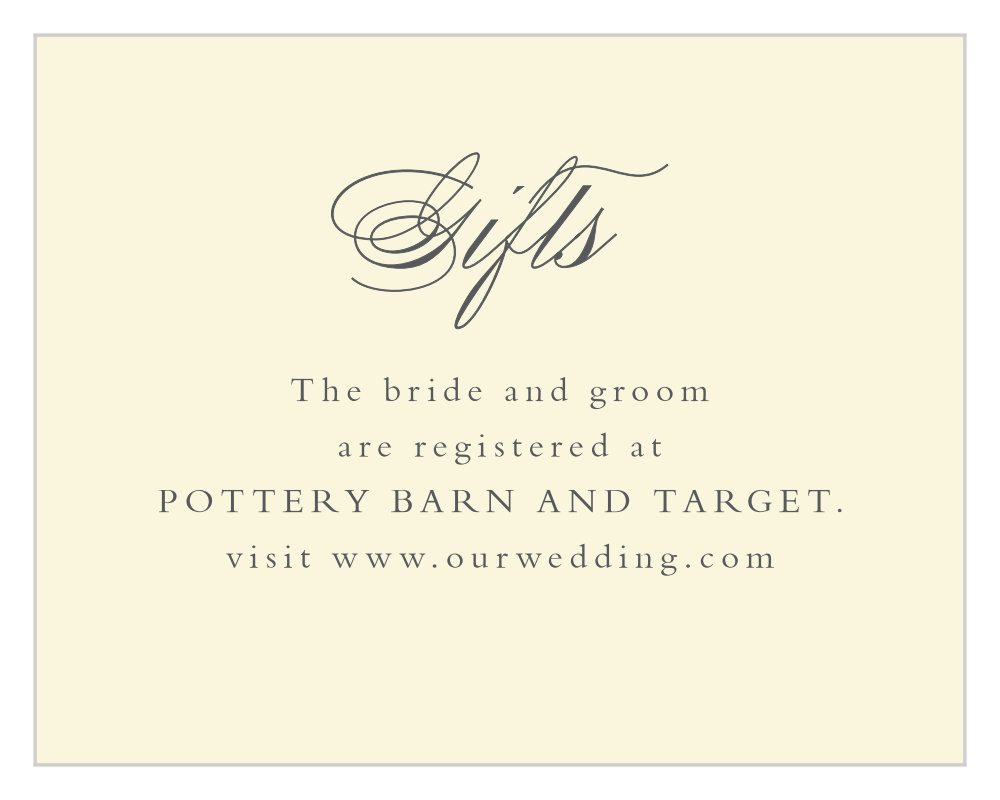 Rustic Ampersand Registry Cards