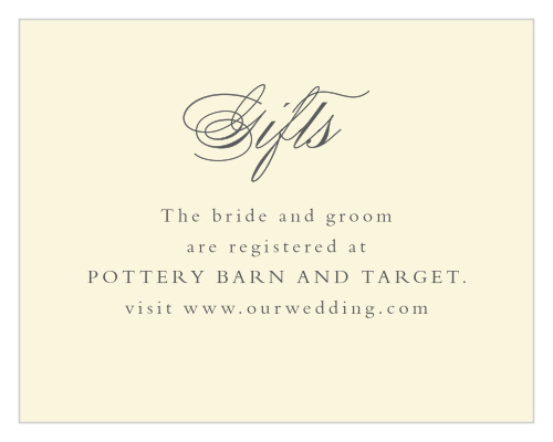 Rustic Ampersand Registry Cards