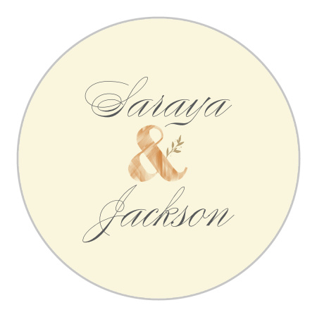 Rustic Ampersand Wedding Stickers