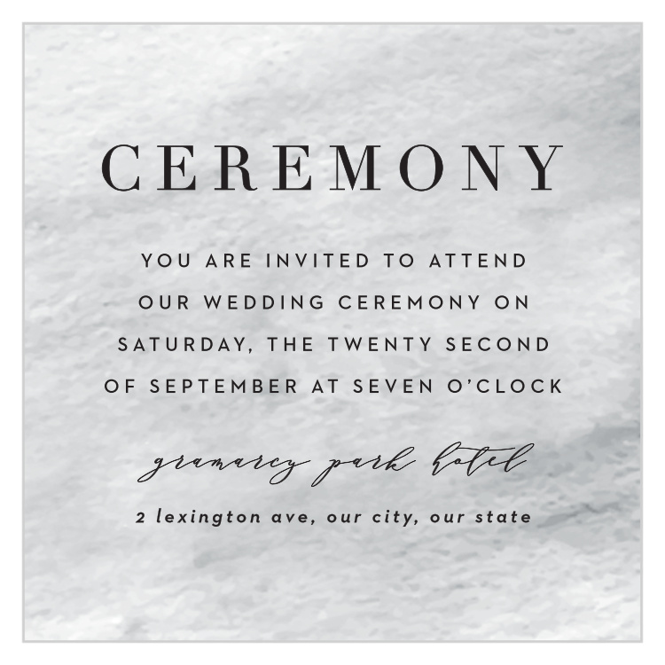 Luxe Watercolor Ceremony Cards