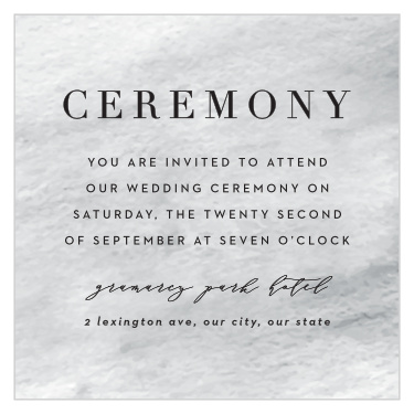Luxe Watercolor Ceremony Cards