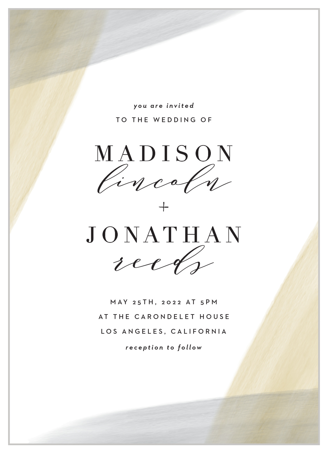 Luxe Watercolor Wedding Invitations