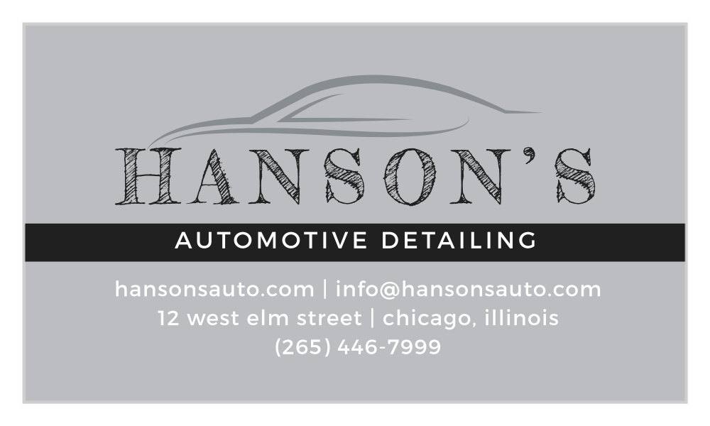 Car Detailing Business Cards