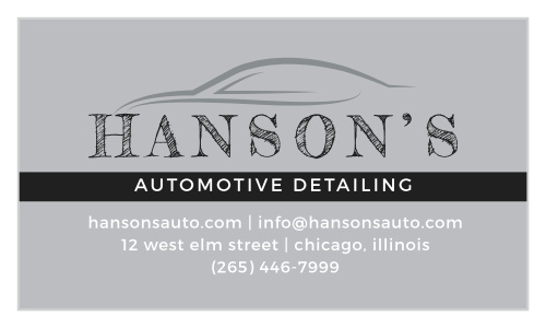 Car Detailing Business Cards