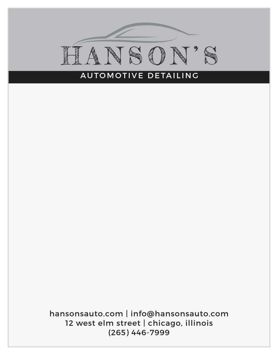 Car Detailing Business Stationery