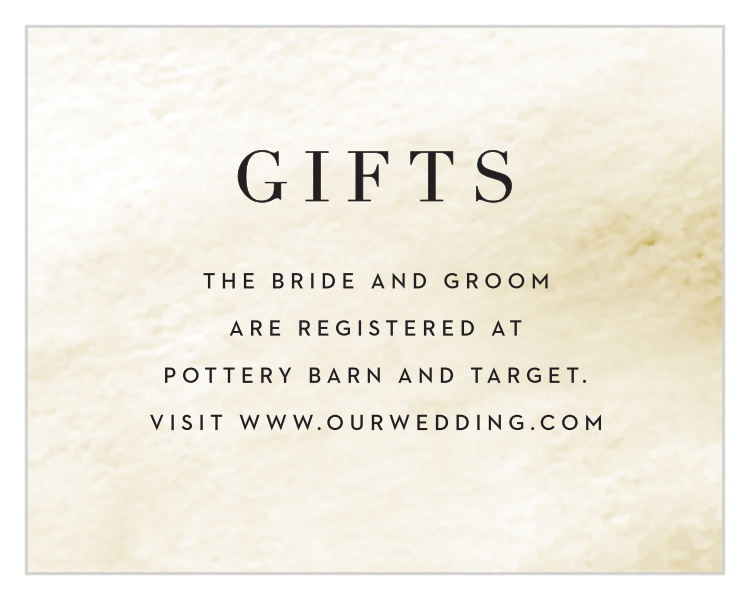 Luxe Watercolor Registry Cards