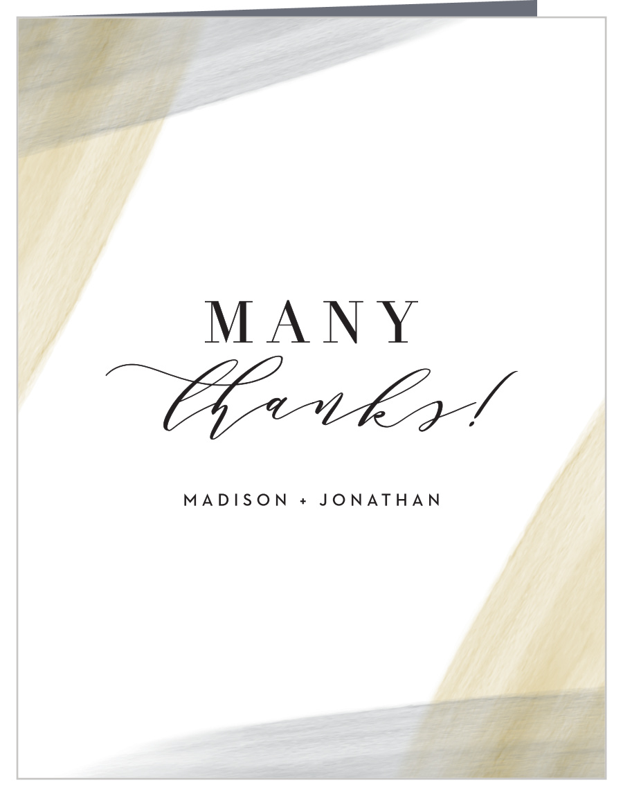 Luxe Watercolor Wedding Thank You Cards