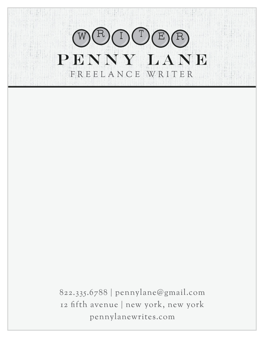Textured Typewriter Business Stationery