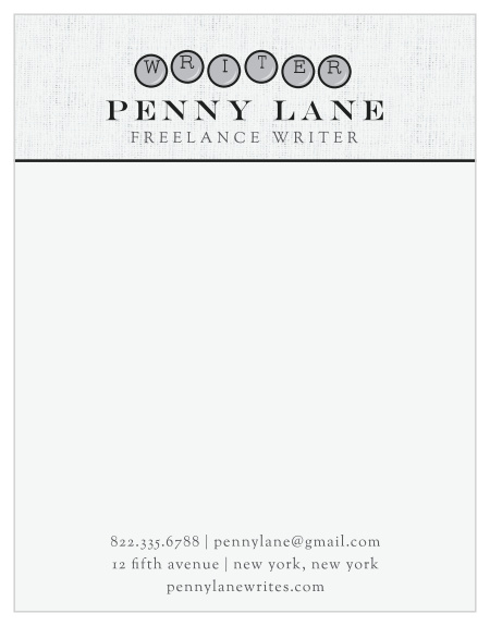 Textured Typewriter Business Stationery