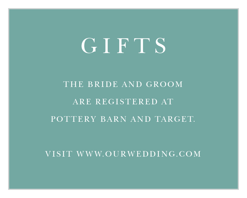 Mauve Medley Registry Cards