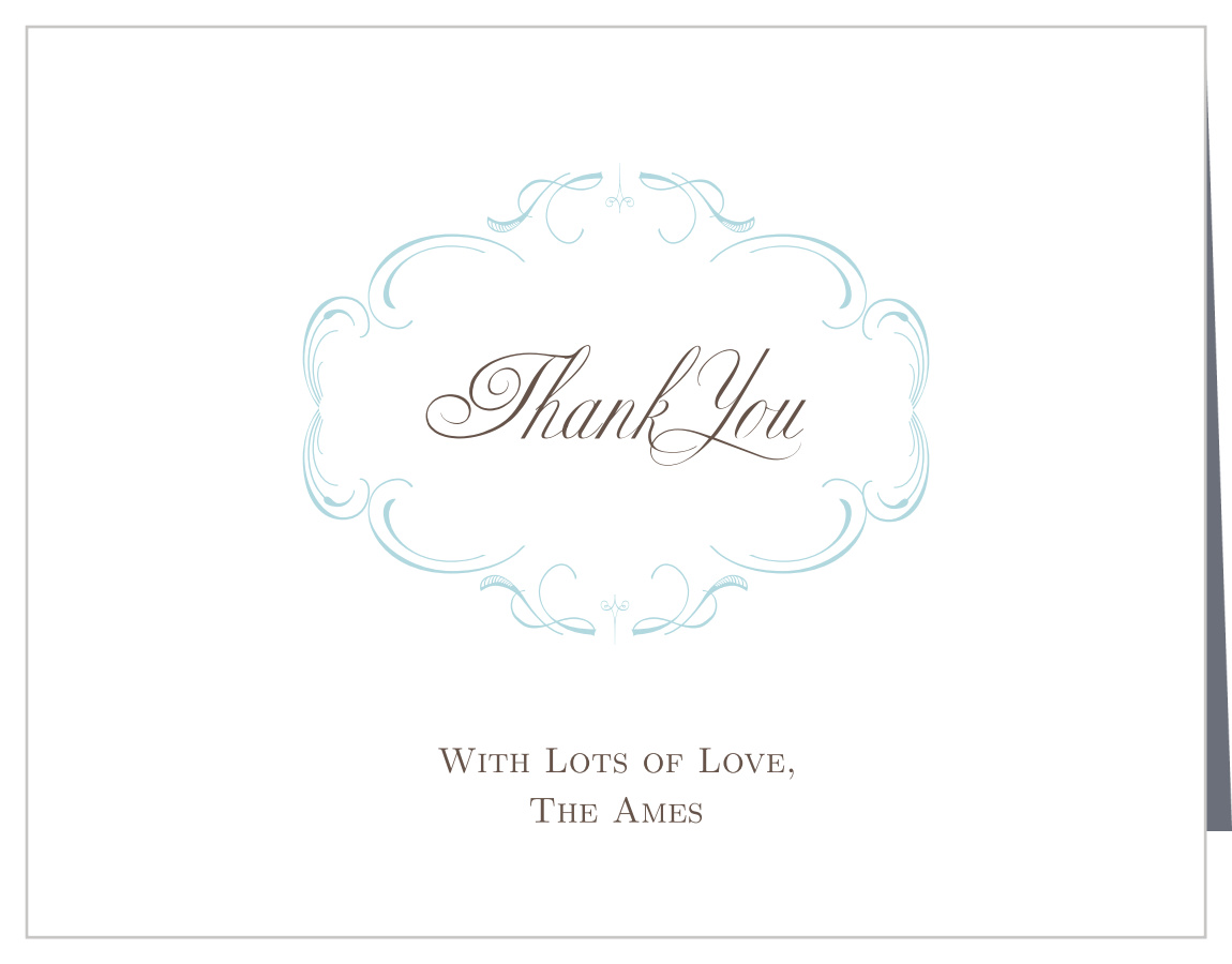 Flourish Charm Wedding Thank You Cards