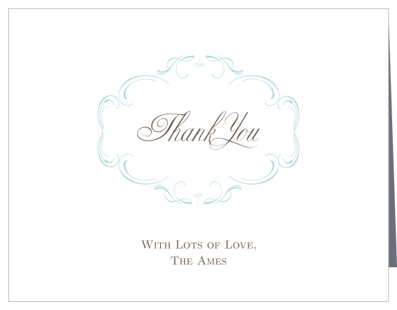 Flourish Charm Wedding Thank You Cards