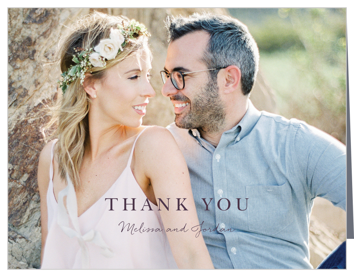 Mauve Medley Wedding Thank You Cards