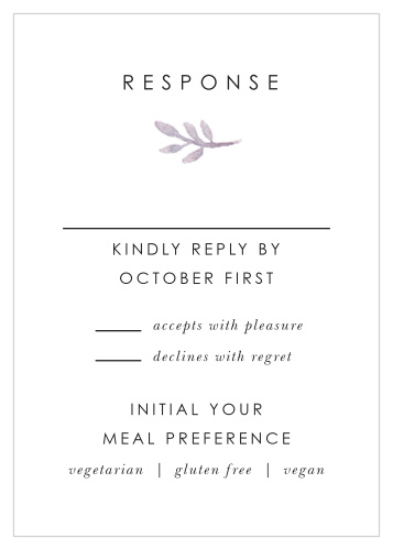 Mauve Florals Response Cards